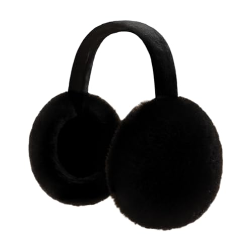 WUSJCOF Winter Ohrenwärmer Faltbare Abnehmbar Waschbar 1 pcs schwarz Plüsch Ohrenschützer warme Kälteschutz Kalte Winterzubehör Outdoor Ohrenmuscheln von WUSJCOF
