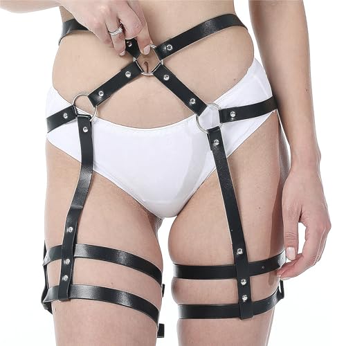 WUUDOA Kunstleder Geschirr Damen Punk Leder Harness körper harness Taille Bein käfigbetten Geschirr leder strumpfband damen geschirr sexy Bondage Geschirre Hosenträger Gürtel Sex Fetisch BDSM Bondage WUUDOA Kunstleder Geschirr Damen Punk Leder Harness körper harness Taille Bein käfigbetten Geschirr leder strumpfband damen geschirr sexy Bondage Geschirre Hosenträger Gürtel Sex Fetisch BDSM Bondage von WUUDOA