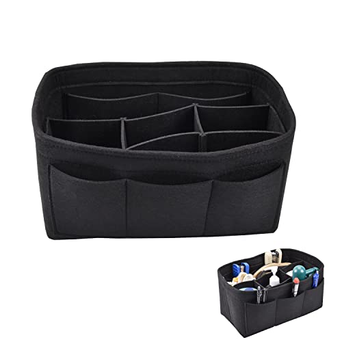 WUUDWALK Handtaschen Organizer Filz Innentasche Taschenorganizer Kosmetikorganizer,Tasche in Tasche, Handtascheneinsatz Filztasche Mitteltasche mit entnehmbarer Trennwand von WUUDWALK