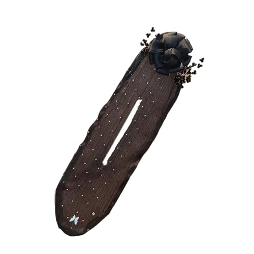 WUUISDNX Einzigartiges Haarwerkzeug für Frauen, Mesh, nicht leicht zu lösende Haarsträhnen, Haargummi und Haarnadel für Frauen, Gaze Haar Accessoire, Schwarz von WUUISDNX