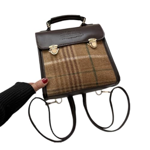 WUUISDNX Mini City Rucksack, wasserdichter Rucksack, Handtasche, klein, modisch und mit großem Fassungsvermögen, ist eine andere Schultasche, Khaki von WUUISDNX