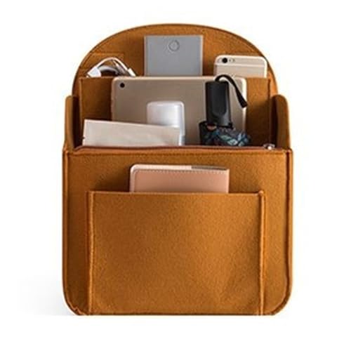 WUUISDNX Wanderrucksack Damen Filz Rucksack Organizer Outdoor Partner Organizer Rucksack mit Mehreren Taschen, orange 27 * 19.5cm von WUUISDNX