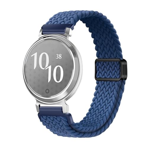 14 mm breites, verschiebbares Nylon-Gewebearmband for Garmin Lily 2 Damen-Uhrenarmband(02 Lenghai Blue) von WUURAA