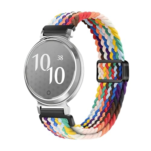 14 mm breites, verschiebbares Nylon-Gewebearmband for Garmin Lily 2 Damen-Uhrenarmband(04 Seven Colorful) von WUURAA