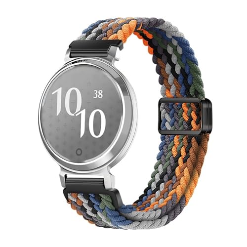 14 mm breites, verschiebbares Nylon-Gewebearmband for Garmin Lily 2 Damen-Uhrenarmband(05 CamouflageSevenColorful) von WUURAA