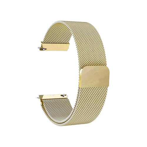 18/20/22 mm Band for Huawei Uhr GT 4 46mm 41mm Armband Uhr Metall magnetische Schleife Band for Huawei Uhr GT 4 3 2 Armband (Color : Gold, Size : 18mm) von WUURAA