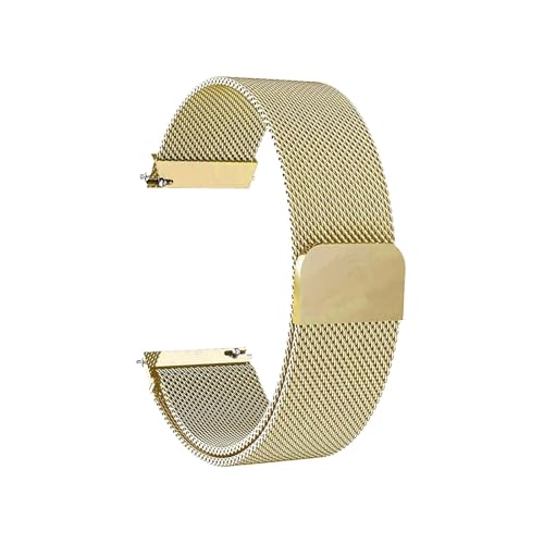 18/20/22 mm Band for Huawei Uhr GT 4 46mm 41mm Armband Uhr Metall magnetische Schleife Band for Huawei Uhr GT 4 3 2 Armband (Color : Gold, Size : For GT 2 42mm- GT 3 42mm) von WUURAA