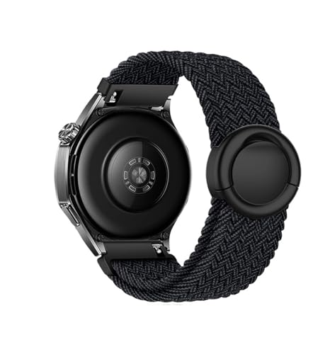 18/20/22mm Nylonarmband for Samsung Watch 7 6 5 4 Armband for Huawei Watch GT4 5 41mm 46mm GT5 Pro 42mm Armband ersetzen(Black Graphite,20mm) von WUURAA