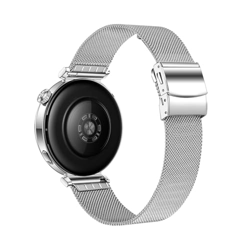 18 mm Edelstahl Milan-Armband for Huawei Watch GT5Pro 42 mm GT5 GT4 41 mm, Metall-Ersatzband(Silver) von WUURAA