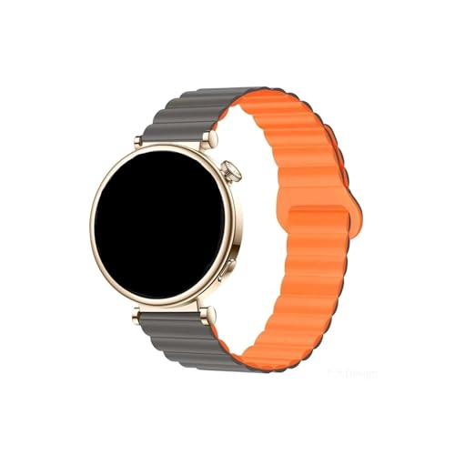 18 mm Silikonarmband for Huawei Watch GT 4 41 mm Uhrenarmband. Ersetzen Sie das Armband (Color : Gray orange, Size : For Huawei GT 4 41mm) von WUURAA