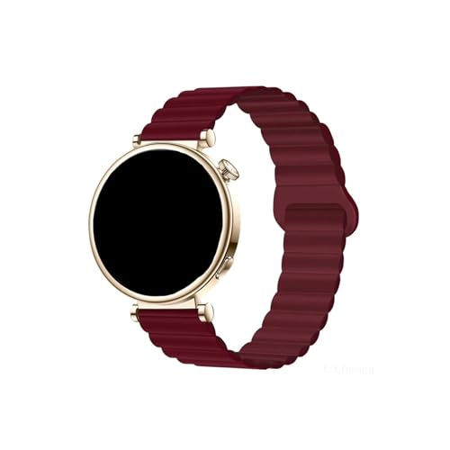 18 mm Silikonarmband for Huawei Watch GT 4 41 mm Uhrenarmband. Ersetzen Sie das Armband (Color : Wine red, Size : For Huawei GT 4 41mm) von WUURAA