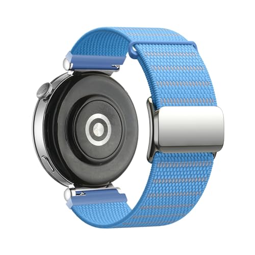 18 mm reflektierendes Nylon-Webarmband for Huawei Watch GT5Pro 42 mm GT5 GT4 41 mm Ersatzarmband(Blue,For GT4 41MM) von WUURAA