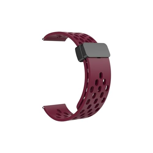 20/22 mm Silikonarmband for Samsung Galaxy Watch 4 5 Pro 40 mm 44 mm 45 mm 42/46 mm Armband for Huawei GT2/3 Pro Band (Color : Wine, Size : For Watch4 classic 42mm) von WUURAA