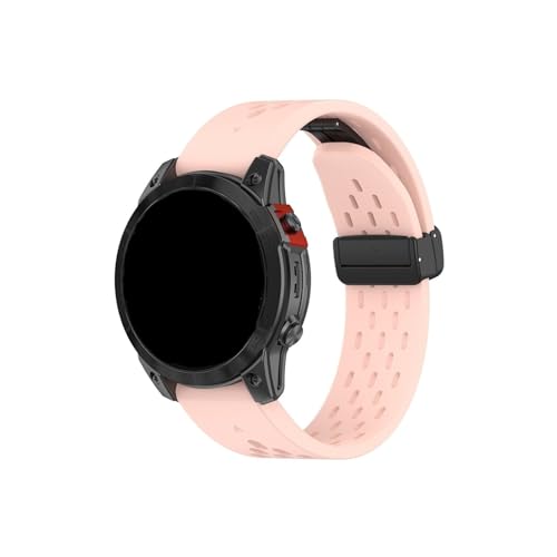 20 22 26mm for Garmin Fenix ​​7XPro Silikon Quick Release Strap Gürtel for Fenix5 5X 5SPlus 6 6X 6SPro Uhr Band Instinct Armband (Color : Pink, Size : 26mm) von WUURAA