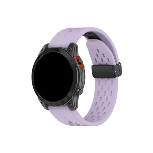 20 22 26mm for Garmin Fenix ​​7XPro Silikon Quick Release Strap Gürtel for Fenix5 5X 5SPlus 6 6X 6SPro Uhr Band Instinct Armband (Color : Purple, Size : 20mm Fenix5S 5SPlus) von WUURAA