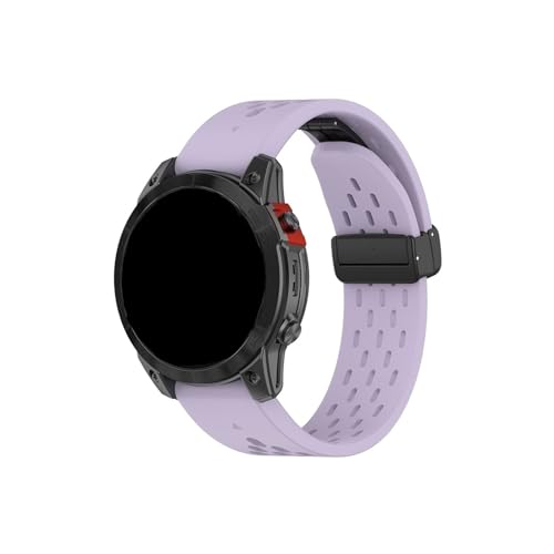 20 22 26mm for Garmin Fenix ​​7XPro Silikon Quick Release Strap Gürtel for Fenix5 5X 5SPlus 6 6X 6SPro Uhr Band Instinct Armband (Color : Purple, Size : 22 Fenix6 6Pro) von WUURAA