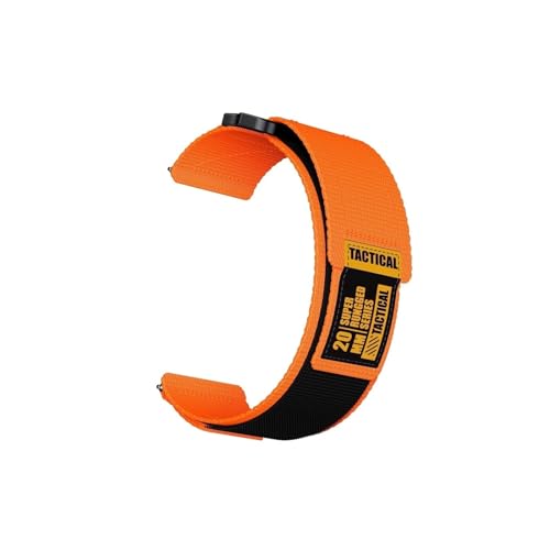 20 22mm Easy Fit Strap for Garmin Forerunner 255/265/965 Armband for Active/Vivoactive 4 Armband Venu universal Band Gürtel (Color : Orange, Size : 20mm) von WUURAA