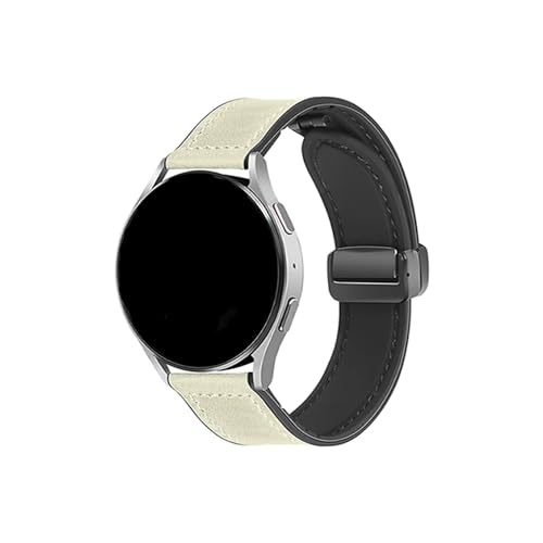 20 mm 22 mm Band Leder for Samsung Galaxy Watch5 Pro 45 mm Watch 4 6 Classic 42 mm 46 mm for Huawei GT4 3 2 3 Magnetschnallenarmband (Color : Begie, Size : For Huawei GT 4 46mm) von WUURAA