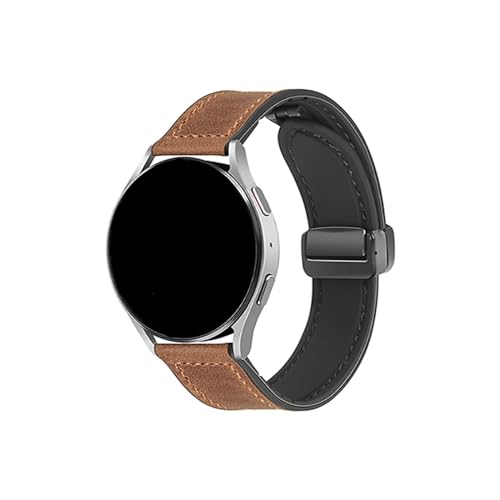 20 mm 22 mm Band Leder for Samsung Galaxy Watch5 Pro 45 mm Watch 4 6 Classic 42 mm 46 mm for Huawei GT4 3 2 3 Magnetschnallenarmband (Color : Crazy Deep Brown, Size : For Huawei gt 2 46mm) von WUURAA