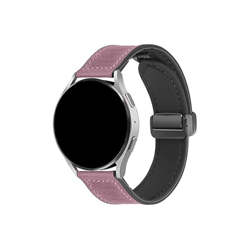 20 mm 22 mm Band Leder for Samsung Galaxy Watch5 Pro 45 mm Watch 4 6 Classic 42 mm 46 mm for Huawei GT4 3 2 3 Magnetschnallenarmband (Color : Pink, Size : 22mm) von WUURAA
