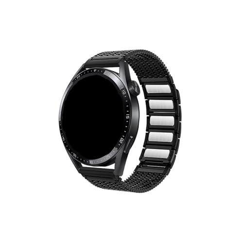20 mm 22 mm Metall-Edelstahlarmband, geflochtene Metallkette, Uhrenarmband, passend for Huawei GT2/GT3/GT4/GT3pro. Ersetzen Sie das Armband (Color : NO.1 Black, Size : 22mm) von WUURAA