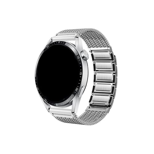 20 mm 22 mm Metall-Edelstahlarmband, geflochtene Metallkette, Uhrenarmband, passend for Huawei GT2/GT3/GT4/GT3pro. Ersetzen Sie das Armband (Color : NO.1 silver, Size : 20mm) von WUURAA