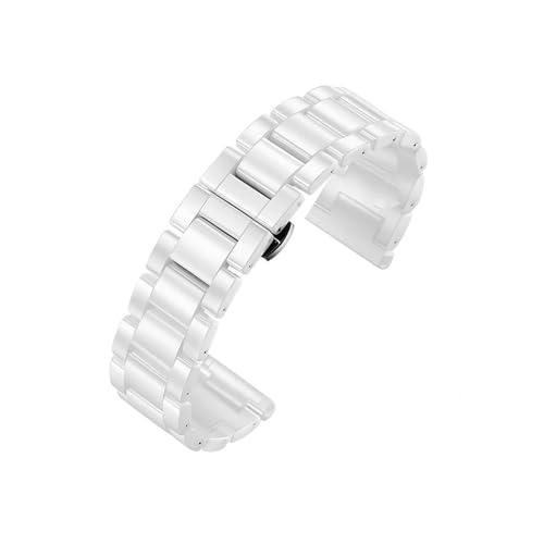 20 mm 22 mm Uhrenarmband, passend for Samsung Galaxy 3 Watch 42 46 mm GEAR S3 Active2, klassischer Schnellverschluss, passend for Huawei GT. Keramikarmband (Color : 03-White, Size : 16mm) von WUURAA