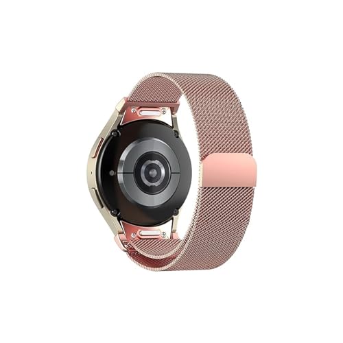 20 mm Band for Samsung Galaxy Uhr 6/5/4/klassisch/Pro 45 mm 44 mm 40 mm 43 mm 47 mm keine Lücken Metallarmband Correa Galaxy Uhr 6 Armband (Color : Pink gold, Size : For Galaxy Watch5 40mm) von WUURAA