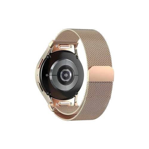 20 mm Band for Samsung Galaxy Uhr 6/5/4/klassisch/Pro 45 mm 44 mm 40 mm 43 mm 47 mm keine Lücken Metallarmband Correa Galaxy Uhr 6 Armband (Color : Rose gold, Size : For Galaxy Watch4 44mm) von WUURAA