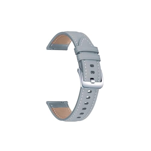 20 mm Leder-Uhrenarmband, passend for Garmin Venu SQ 2/Venu 2 Plus/vivoactive 3 Armband for Forerunner 645 245 Music 158 55 Armbandriemen (Color : Grey, Size : For Garmin Move Trend) von WUURAA