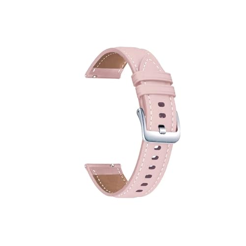 20 mm Leder-Uhrenarmband, passend for Garmin Venu SQ 2/Venu 2 Plus/vivoactive 3 Armband for Forerunner 645 245 Music 158 55 Armbandriemen (Color : Pink, Size : For Forerunner 158 55) von WUURAA