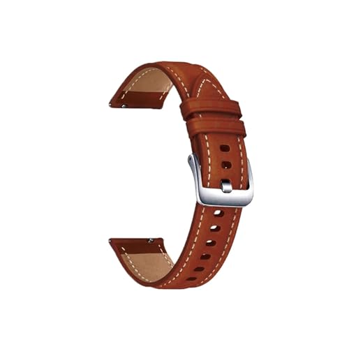 20 mm Leder-Uhrenarmband passend for Huawei Watch GT 3/2 GT2 42 mm GT3 Pro 43 mm Armband Damen passend for Honor Magic 2 ES Uhr Armband (Color : Brown B, Size : 20mm Universal) von WUURAA