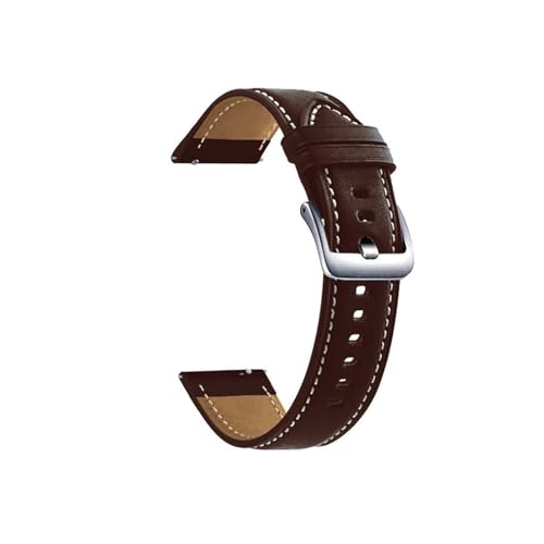 20 mm Leder-Uhrenarmband passend for Huawei Watch GT 3/2 GT2 42 mm GT3 Pro 43 mm Armband Damen passend for Honor Magic 2 ES Uhr Armband (Color : Coffee B, Size : For Honor Magic 2 42mm) von WUURAA