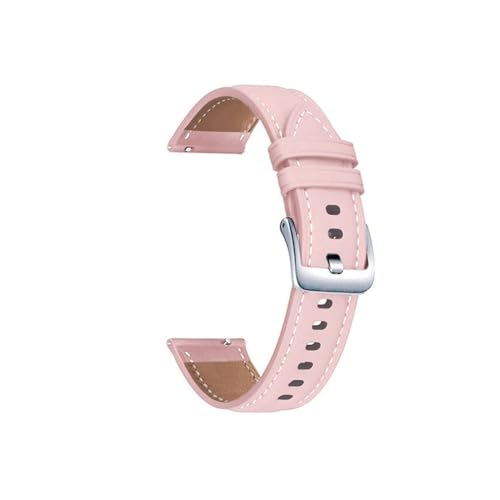 20 mm Leder-Uhrenarmband passend for Huawei Watch GT 3/2 GT2 42 mm GT3 Pro 43 mm Armband Damen passend for Honor Magic 2 ES Uhr Armband (Color : Pink B, Size : 20mm Universal) von WUURAA