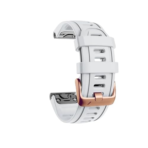 20-mm-Schnallenband, geeignet for Garmin Fenix ​​7S 6S Pro 5S Plus Instinct 2S Strap Quickfit Silikonarmband-Armband (Color : White 1, Size : 20mm Fenix 5S More) von WUURAA