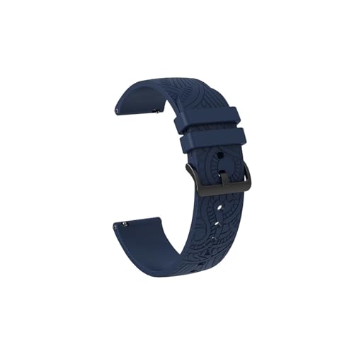 20 mm Silikonarmband, for Samsung Galaxy Watch 6 Silikonarmband, for Huawei Ersatzarmband, for Garmin Silikonarmband (Color : Dark blue, Size : 20mm) von WUURAA