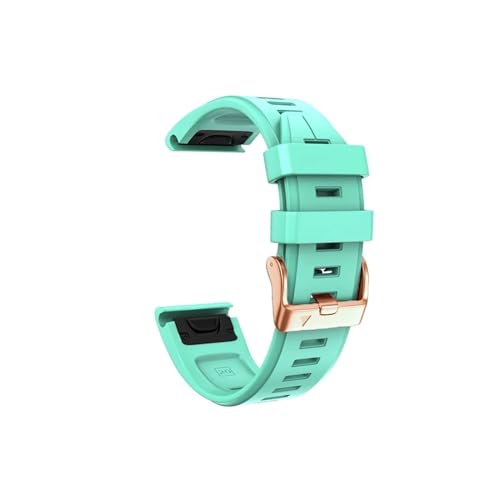 20 mm Silikonuhr passend for Garmin Fenix ​​6S 6SPro 5S Plus 7S Armband Schnellmontage Correa Armband Descent Mk2S/Instinct 2S Armband (Color : Teal, Size : 20mm Width) von WUURAA