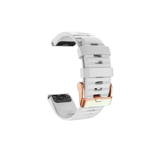 20 mm Silikonuhr passend for Garmin Fenix ​​6S 6SPro 5S Plus 7S Armband Schnellmontage Correa Armband Descent Mk2S/Instinct 2S Armband (Color : WHITE, Size : For Fenix 6S Pro) von WUURAA
