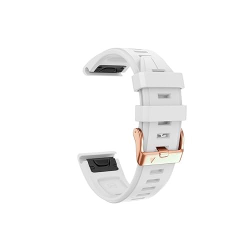 20 mm Silikonuhr passend for Garmin Fenix ​​6S 6SPro 5S Plus 7S Armband Schnellmontage Correa Armband Descent Mk2S/Instinct 2S Armband (Color : White 2, Size : For Fenix 5S Plus) von WUURAA