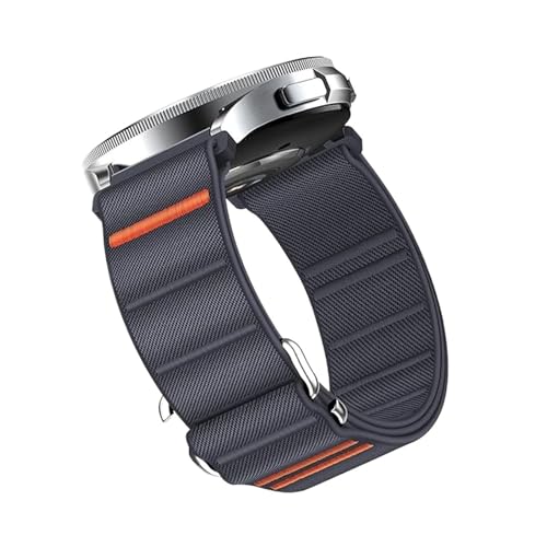 20 mm elastisches Nylonarmband for Samsung Galaxy Watch 7 6 5 4 Armband 22 mm for Huawei Watch GT4 GT5 GT5Pro Sportarmband(Blue gray,22MM) von WUURAA