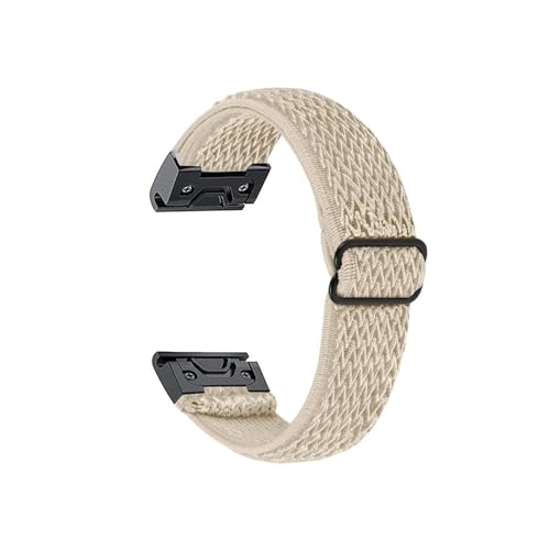 20 mm elastisches Nylonband for Garmin Fenix ​​7S 6S Pro 5S Plus, gewebte Sportuhrenarmband-Schlaufe for Garmin Fenix ​​7S-Verschluss (Color : Light Brown, Size : 20mm Fenix 6S Pro) von WUURAA