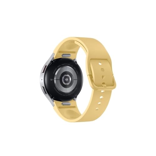 20 mm for Samsung Galaxy Watch 6 5 4 Series Sportarmband mit T-Schnalle-Verschluss, Ersatzarmband mit One-Click-Befestigung (Color : Yellow, Size : For Galaxy Watch6 47mm) von WUURAA