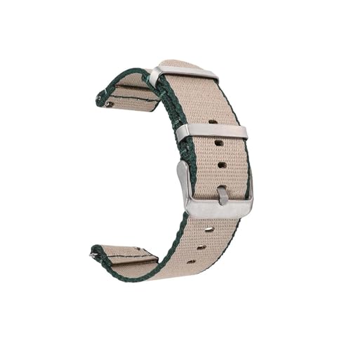20mm 22mm Nylon Sport Uhr Band for Samsung Galaxy Uhr 4 42mm 46mm Uhr Armband Armband getriebe S3 for Huawei GT2 Aktive Armband (Color : Khaki Green, Size : 20mm) von WUURAA