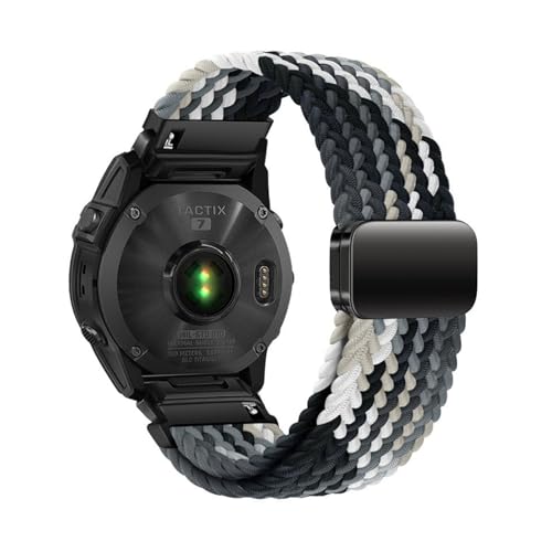 22/26 mm Nylonband for Garmin Fenix ​​8 7 7X 6 6X Pro 5 5X Plus MARQ-Serie/Tavtix 7pro, ersetzt QuickFi-Armband(Grey camouflage,22mm(Fenix 8 47mm)) von WUURAA