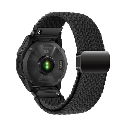 22/26 mm Nylonband for Garmin Fenix ​​8 7 7X 6 6X Pro 5 5X Plus MARQ-Serie/Tavtix 7pro, ersetzt QuickFi-Armband(Pure Black,22mm(MARQ series)) von WUURAA