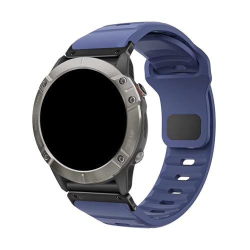 22/26mm Quick Release Silikon Band for Garmin Fenix8 47MM 51MM Armband for Fenix7 7X 6X ersatz Armband(Blue Black,26mm) von WUURAA
