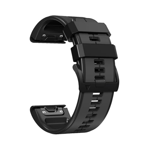 22/26mm Uhrenarmbänder for Garmin Fenix ​​8 7 7X 6 6X Pro 5 5X Plus 3HR 935 Silikon Band quick Release Blumenarmband-weinlese(Charcoal black,22mm(Fenix 8 47mm)) von WUURAA
