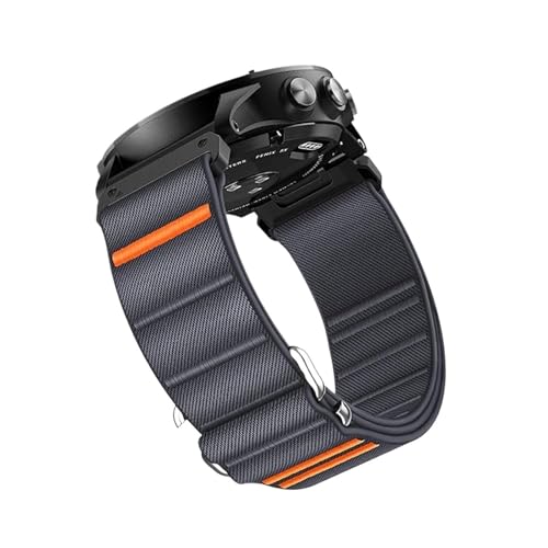 22 26mm QuickFit Nylon-Sportarmband for Garmin Fenix ​​8 47/51mm 7 7X 6 6X Pro 5X Plus Enduro 3 Atmungsaktives Armband(Blue gray,22mm(Fenix 8 47mm)) von WUURAA
