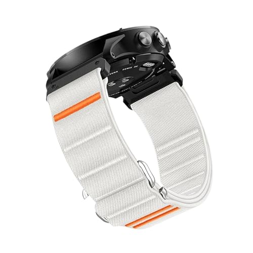 22 26mm QuickFit Nylon-Sportarmband for Garmin Fenix ​​8 47/51mm 7 7X 6 6X Pro 5X Plus Enduro 3 Atmungsaktives Armband(Starlight,22mm(Fenix 8 47mm)) von WUURAA