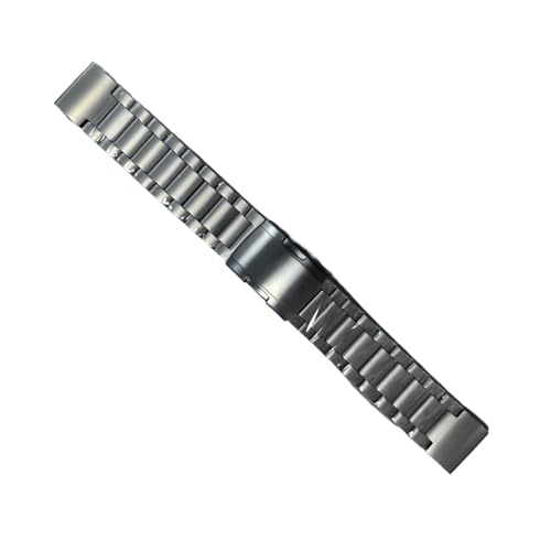 22 26mm Schnellmontage-Titanarmband for Garmin Fenix ​​8 E 7 6 5 7X/6X/Pro 5X Puls Enduro 3 2 Ersatzarmband(Grey,26mm For Fenix 7X 6X 5X) von WUURAA